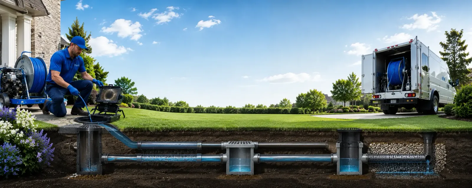Outdoor drain cleaning information for False Pass, AK